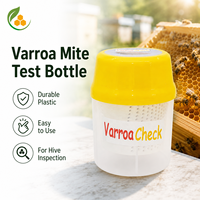 Tragbare Varroa-Milben-Prüfflasche für Imkerei, Bienenmilben-Detektor, Varroa-Überwachungswerkzeug für Bienenstöcke und Imker