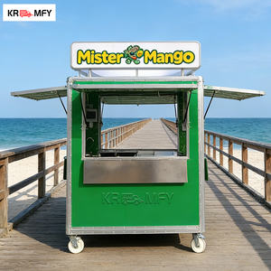 Carrito de Comida Móvil Multifuncional de Venta Rápida, Remolque de Comida, Carrito de Café y Dulces - Product Image 4