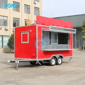 Venta caliente olla de freidora de hielo para remolque de comida frita Pizza camión de comida remolque totalmente equipado
