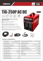 Machine à souder TIG/MMA AC/DC COROTC TIG-250P 250A Neuve pour alliage d'aluminium, acier inoxydable et titane