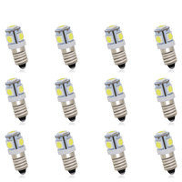E10 3V 4.5V 6V 9v 12V 24V 5SMD 5050 Ampoules de lampe torche à LED Ampoule de lampe frontale 3000K 6000K Blanc