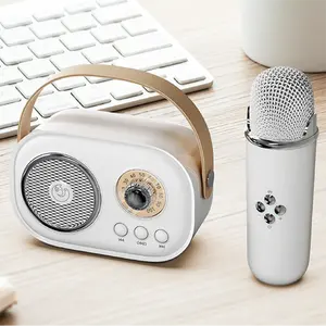 Top Fashion Mini Portable karaoke Speaker Music Box caixa de som bluetooth Wireless Party Speaker With Microphone