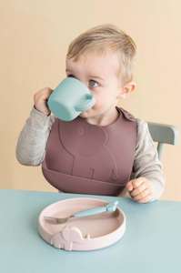 Juego de cena de silicona de elefante libre de BPA, copa de silicona y cuchara de silicona, personalizado, CPC, nuevo - Product Image 6