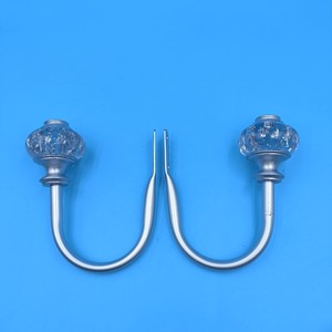 <b>Curtain</b> <b>Hooks</b> U Shape Silver White Resin Wood Durable Traditional Style 45 Cm For All <b>Curtains</b> Wall Hanging - Product Image 2