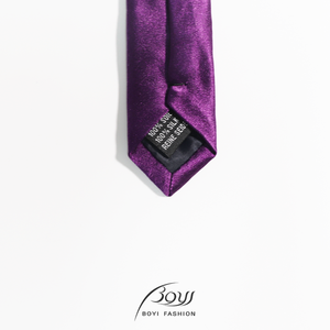 ربطات عنق رجالية فاخرة منسوجة بنقشة جاكار بـ 6 ألوان، عالية الجودة من الألياف الدقيقة، لون أرجواني جذاب مع ملصق مخصص للاستخدام الرسمي في الأعمال - Product Image 3