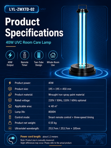 Sterilizzatori UV a 253,7 nm senza ozono, a azione rapida, per la pulizia dell'aria da virus, con telecomando, 40W, a eccimeri, per casa, hotel, ufficio - Fornitore con MOQ basso - Product Image 2