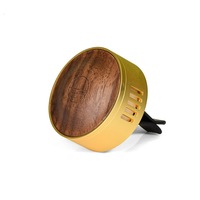 Diffuseur d'air frais pour voiture en bois, marque privée |   Diffuseur à Clip en Noyer Massif, Cerisier et Chêne |   Support de parfum pour voiture en alliage