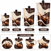 Concentré de café froid personnalisé en pochette souple avec bec verseur pour café à emporter, vente au détail, bureau, voyage, approvisionnement en gros