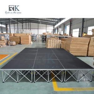 เวทีพับได้อลูมิเนียมปรับระดับได้ เวทีพกพาแบบไม้ เวทีพับได้แบบพกพา - Product Image 5