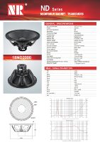 Haut-parleur professionnel Line Array NR 18 pouces 2000W, aimant néodyme, subwoofer 99,5 mm VC, 8 ohms, basses profondes, passif, pour scène