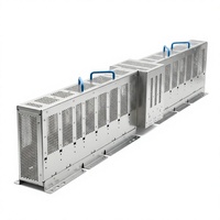 Composant de châssis perforé en tôle d'argent pour rack de serveur, pièce structurelle de poinçonnage CNC pour armoire de centre de données