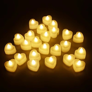 Luces de velas <span class=keywords><strong>LED</strong></span> coloridas sin llama en forma de corazón con dulces luces de velas de té románticas para bodas celebraciones de fiestas de cumpleaños - Product Image 1