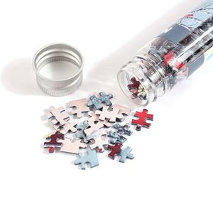 Rompecabezas Personalizado de 150 Piezas en Mini Tubo de Ensayo <span class=keywords><strong>para</strong></span> Adultos, Rompecabezas de Dibujos Animados, Juguete <span class=keywords><strong>para</strong></span> Niños, Rompecabezas de Papel Azul, Venta al Por Mayor de Fábrica - Product Image 1