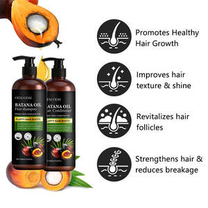 Fourniture d'usine Huile de Batana Kit de revitalisant nourrissant biologique Repousse Anti-chute de cheveux Shampooing pour cheveux noirs pour la croissance des cheveux - Product Image 4