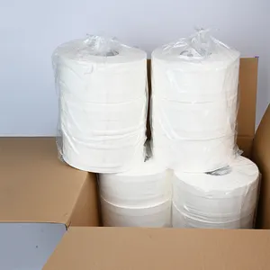Rotolo di carta igienica mini jumbo bianco a buon mercato personalizzato 250m 2 strati 140m rotolo enorme di carta igienica sfusa