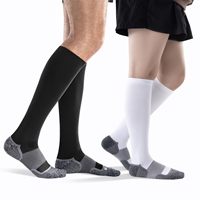Bas de compression en spandex pour voyage avec logo personnalisé Chaussettes de compression graduées 20-30mmhg médicales