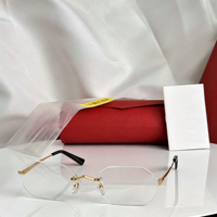 Lunettes de soleil personnalisées en métal de style européen et américain, avec verres PC à dégradé polygonal doré, monture intégrale carrée, protection UV400, unisexe