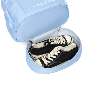 Nazelotto Foldable Backpack Unisex Lightweight Travel Sports Bag Macaron Colors Solid Color Interior Zipper Pocket - Product Image 3