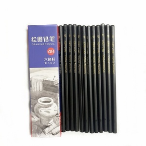 Vente en gros de crayons à dessin et à croquis 4B de haute qualité, noirs et enduits, pour adultes et enfants - Product Image 1