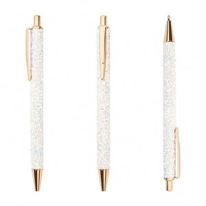 Bolígrafo de Metal con Lentejuelas de Colores, Bolígrafo de Presión Elegante y Brillante, Logotipo Personalizado en Color - Product Image 2