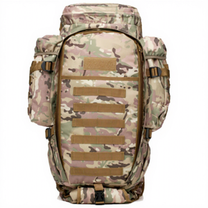 Waterproof Polyester <b>Large</b> Capacity 56-75L Long Outdoor Camping Hiking Backpack Soft Handle Zipper Storage <b>Rucksack</b> - Product Image 2