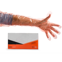 Gants d'insémination extra longs de 92 cm en PE avec bande élastique pour l'examen des bovins, des porcs et des moutons en élevage