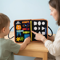 Livre d'activités sensorielles Montessori personnalisable et réutilisable en feutre pour bébés, livre silencieux, livre d'autocollants magiques, jouet éducatif pour enfants