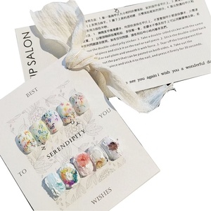 Carte de présentation personnalisée pour faux ongles à presser (mains et pieds) avec pochette en papier - Product Image 3
