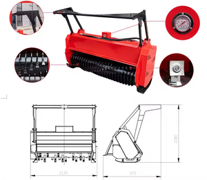 HANTORQ perayap selip <span class=keywords><strong>Mini</strong></span>, Crawler pertanian dan hutan 42 inci 60 inci 72 Inhc dengan Mulcher hutan - Product Image 6