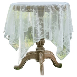 Tovaglia Ovale in Poliestere/Cotone Bianco Stile Francese/Americano, Impermeabile, Personalizzabile con Ricami, per Picnic all'Aperto - Product Image 1