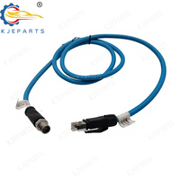 Câble réseau industriel personnalisé M12 X-Code 8 broches mâle vers RJ45 8P8C, faisceau de transmission vidéo haute fréquence