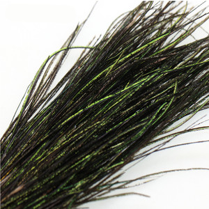 <span class=keywords><strong>Fil</strong></span> de plumes d'herl 10cm-18cm, naturel Olive vert paon, banderoles de maquillage pour Nymphs, matériel pour attacher les mouches - Product Image 3