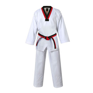 Uniforme d'arts martiaux de Taekwondo en coton polyester unisexe confortable et durable uniforme de Taekwondo respirant pour hommes - Product Image 1