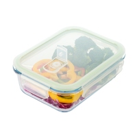 Boîte de conservation alimentaire en verre réutilisable anti-fuite avec valve de décompression et couvercle hermétique en PP pour l'école