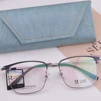 Gafas Vintage de alta calidad, nuevo modelo, monturas de gafas de titanio con almohadilla nasal blanca para personalización al por mayor
