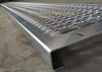 Industrielles Metall-Diamantmuster-Trittband für Gerade Außentreppen