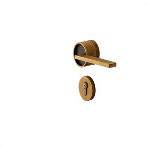 Modern Interior Zinc Alloy <b>Door</b> Handle Luxury Coffee Color Easy Installation Ambidextrous Design for Bedroom Hotel Apartment Use - Product Image 4