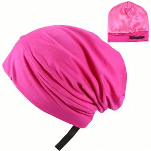 Bonnets en satin style Europe-Amérique, personnalisables avec logo, ajustables, élastiques, bonnets de créateur - Product Image 2