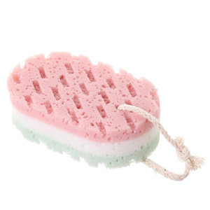 Three Color <b>Bath</b> <b>Sponge</b> Oval Thickened Hangable Shower Scrubbing Pad For Adults - Product Image 5