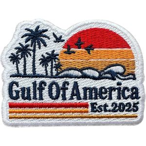 Gulf Of America Embroidery Patch 3 Inches Iron On <b>Sew</b> On Travel Applique Patch For <b>Bags</b> - Product Image 1