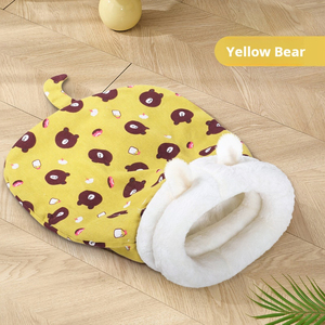 LY Cuccia Calda per Animali Domestici <span class=keywords><strong>con</strong></span> Design a Cappuccio - Cuccia Accogliente in Velluto Stampato per Gatti e Cani - Per Estate e Tutte le Stagioni, Lavabile in Lavatrice - Product Image 6