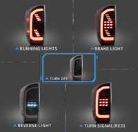 Feux arrière LED VLAND pour Tacoma 2016-2020, animation dynamique DRL, clignotants séquentiels rouges, lentilles fumées/tintées, 42W 12V
