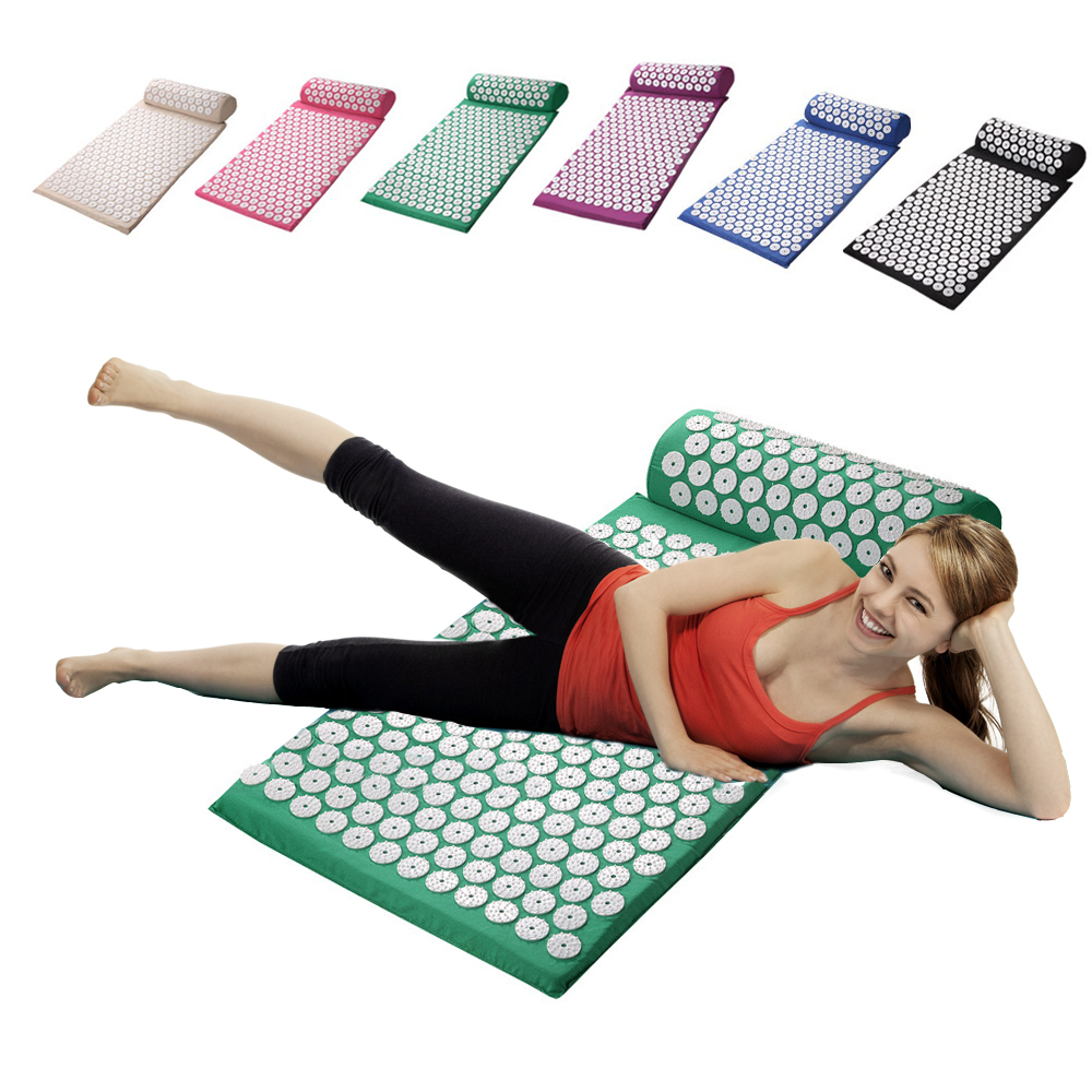 Kit Tapis D'acupression écologique + Coussin Massage NOORSIDE – Qualité Supérieure Avec Sac Inclus