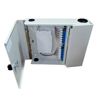 Cutie Distributie FTTH Fibre Optique Métallique 48 Emplacements 48 Espaces pour 2 Cassettes Boîtier de Distribution Fibre Optique à Soudure