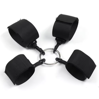 Wiseu Sm Roleplay Restraint Slave Stainless Steel Cross Handcuffs Ankle Cuffs Bondage O Ring Removable Connect Hook Anal