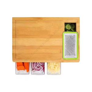 Planche à découper écologique en gros, 4 compartiments, coupe-légumes multifonctionnel - Product Image 3