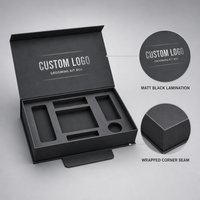 Boîte d'emballage magnétique personnalisée pour cils, vente en gros, boîte rigide de luxe en papier avec miroir pour ensemble de cils en vison