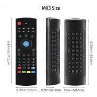 MX3 Keyboard Remote pengganti nirkabel USB, Mouse Remote multifungsi 2.4G cocok untuk Android TV Box PC