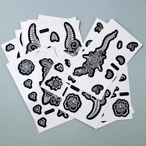 Customs <strong>Hand</strong> Finger <strong>Henna</strong> Tattoo Stickers Templates Waterproof Women Girl Body <strong>Hand</strong> Painting Temporary Tattoo Stencil - Product Image 5