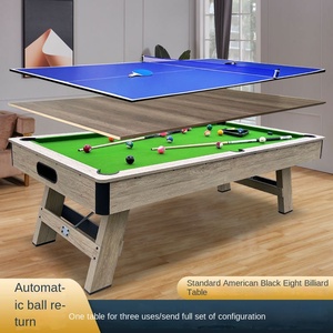 Tám Người chơi tiêu chuẩn hộ gia đình người lớn màu đen ba trong một MDF đệm hội nghị thương mại bóng bàn bi-a - Product Image 5